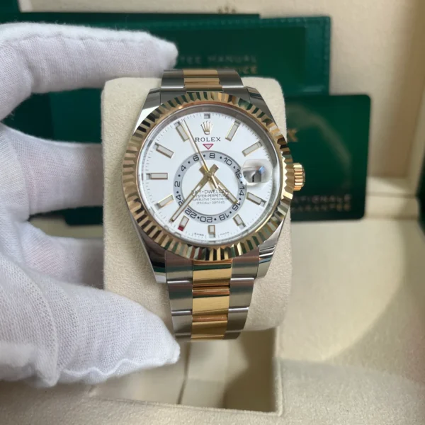 Rolex Sky-Dweller 326933 Two-Tone Yellow Gold & Stainless Steel - White Index Dial 42MM 2021
