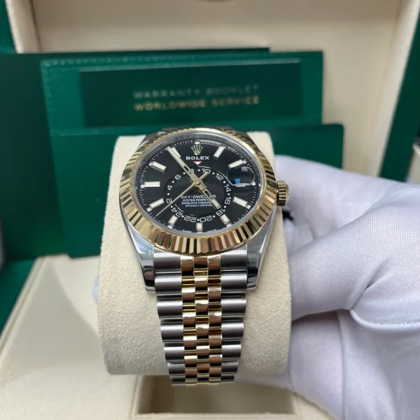 Rolex Sky-Dweller 326933 Yellow Rolesor Watch - Black Index Dial - Jubilee Bracelet - 42MM 20221