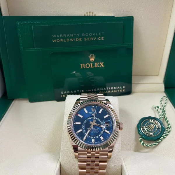 Rolex Sky-Dweller 336935 Blue Dial Rose Gold Jubilee Bracelet 42mm 2024